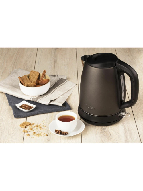 Чайник TEFAL KI270930, 1,7 л, 2400 Вт, закрытый нагревательный элемент, сталь, графитовый, 7211002432
