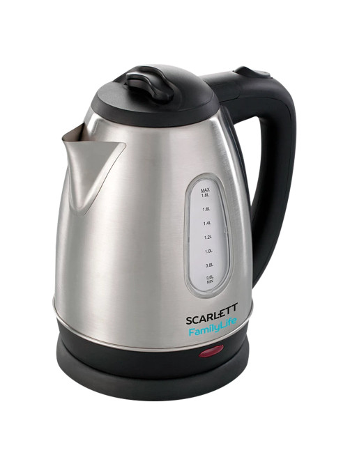 Чайник SCARLETT SC-EK21S20, 1,8 л, 1600 Вт, закрытый нагревательный элемент, сталь