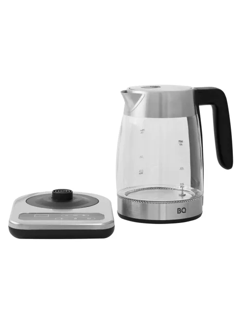 Чайник BQ (БИ-КЬЮ) KT1736G, 1,8 л, 2200 Вт, закрытый нагревательный элемент, ТЕРМОРЕГУЛЯТОР, стекло, 86190523