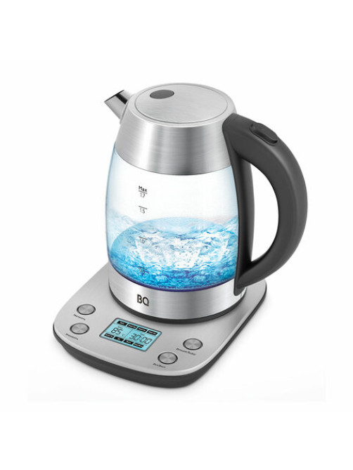 Чайник BQ (БИ-КЬЮ) KT1703G, 1,7 л, 2200 Вт, закрытый нагревательный элемент, ТЕРМОРЕГУЛЯТОР, стекло, 86197970