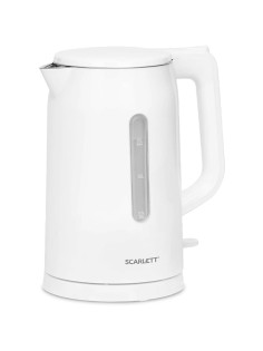 Чайник SCARLETT SC-EK21S31, 1,5 л, 2200 Вт, закрытый нагревательный элемент, двойные стенки, белый