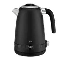Чайник BQ (БИ-КЬЮ) KT1724SW, 1,7 л, 2200 Вт, закрытый нагревательный элемент, ТЕРМОРЕГУЛЯТОР, черный, 86195511