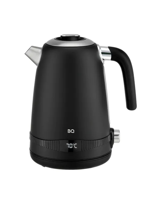 Чайник BQ (БИ-КЬЮ) KT1724SW, 1,7 л, 2200 Вт, закрытый нагревательный элемент, ТЕРМОРЕГУЛЯТОР, черный, 86195511