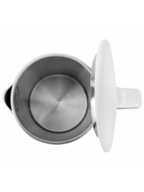 Чайник электрический с двойными стенками SONNEN KT-8719W, 1,5 л, 2200 Вт, белый, 454691