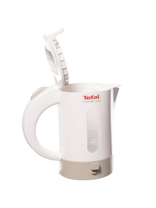 Чайник TEFAL KO120130, 0,5 л, 650 Вт, закрытый нагревательный элемент, пластик, бело-бежевый, 7211001544