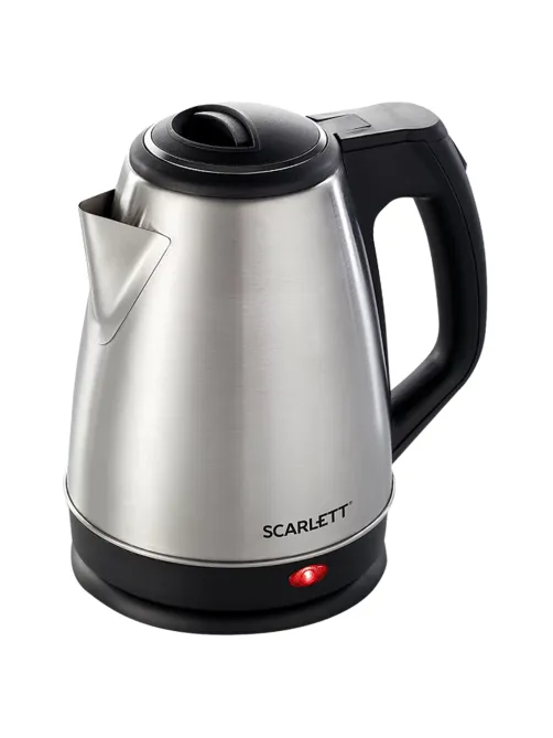 Чайник SCARLETT SC-EK21S25, 1,5 л, 1350 Вт, закрытый нагревательный элемент, сталь