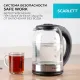 Чайник SCARLETT SC-EK27G10, 1,7 л, 1800 Вт, закрытый нагревательный элемент, стекло, черный