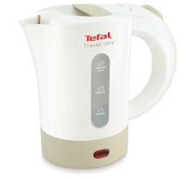 Чайник TEFAL KO120130, 0,5 л, 650 Вт, закрытый нагревательный элемент, пластик, бело-бежевый, 7211001544