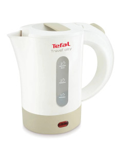 Чайник TEFAL KO120130, 0,5 л, 650 Вт, закрытый нагревательный элемент, пластик, бело-бежевый, 7211001544