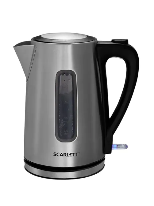 Чайник SCARLETT SC-EK21S13, 1,7 л, 2200 Вт, закрытый нагревательный элемент, стальной