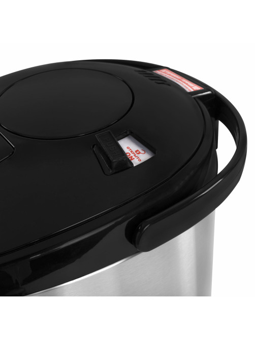 Термопот SONNEN TP-50, 5 л, 900 Вт, 1 температурный режим, 3 режима подачи воды, сталь, белый/серебро, 456711