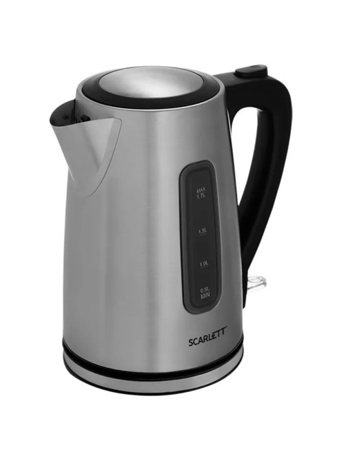 Чайник SCARLETT SC-EK21S13, 1,7 л, 2200 Вт, закрытый нагревательный элемент, стальной