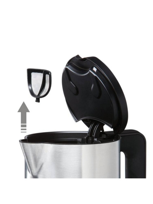 Чайник BOSCH TWK8613P, 1,5 л, 2400 Вт, закрытый нагревательный элемент, нержавеющая сталь, черный