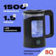 Чайник BQ (БИ-КЬЮ) KT2000G, 1,5 л, 1500 Вт, закрытый нагревательный элемент, стекло, черный, 86196739