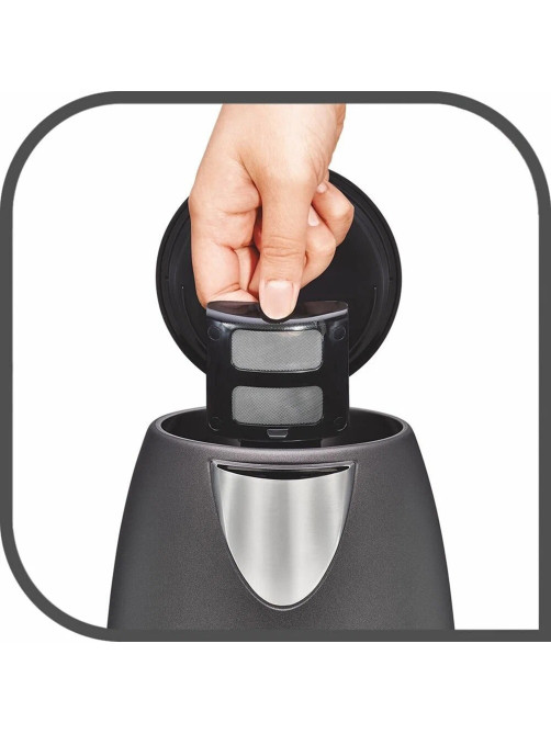 Чайник TEFAL KI270930, 1,7 л, 2400 Вт, закрытый нагревательный элемент, сталь, графитовый, 7211002432