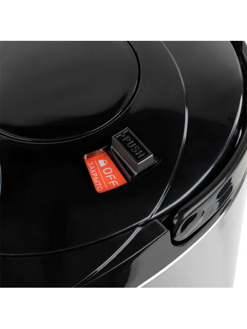 Термопот SONNEN TP-60, 6 л, 900 Вт, 1 температурный режим, 3 режима подачи воды, сталь, черный/серебро, 456713