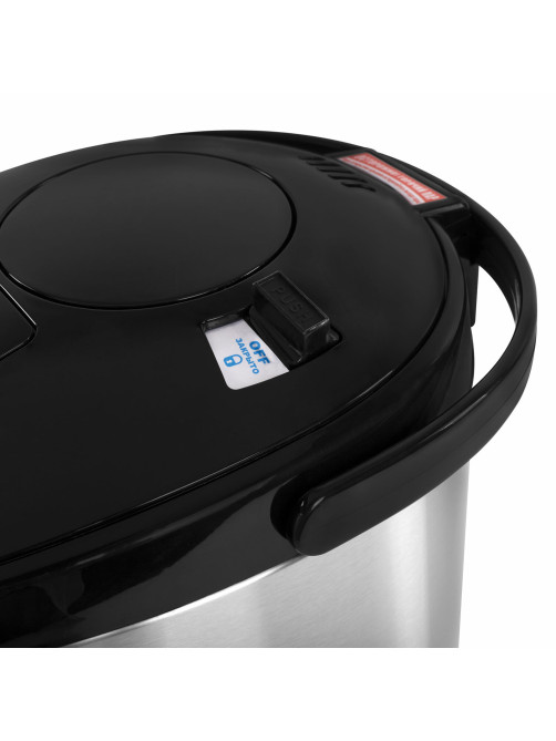 Термопот SONNEN TP-50, 5 л, 900 Вт, 1 температурный режим, 3 режима подачи воды, сталь, белый/серебро, 456711