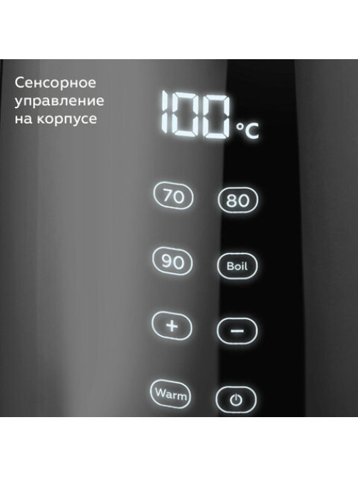 Чайник электрический с двойными стенками BQ (БИ-КЬЮ) KT1801SW, 1,7 л, 2200 Вт, ТЕРМОРЕГУЛЯТОР, черный, 86198284