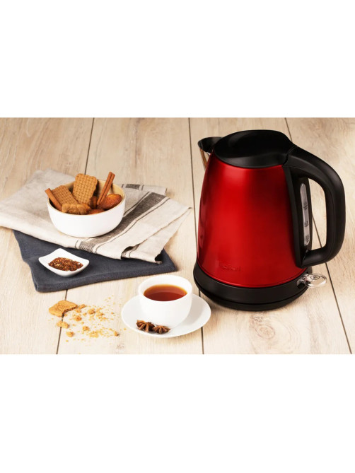 Чайник TEFAL KI270530, 1,7 л, 2400 Вт, закрытый нагревательный элемент, сталь, красный, 7211002431