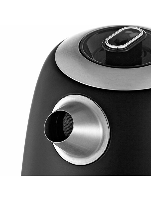 Чайник KITFORT КТ-6121-1, 1,7 л, 2200 Вт, закрытый нагревательный элемент, LED-дисплей, ТЕРМОРЕГУЛЯТОР, сталь, черный
