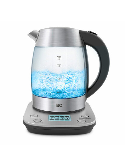 Чайник BQ (БИ-КЬЮ) KT1703G, 1,7 л, 2200 Вт, закрытый нагревательный элемент, ТЕРМОРЕГУЛЯТОР, стекло, 86197970