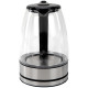 Чайник электрический SONNEN KT-1807, 1,8 л, 2200 Вт, термостойкое стекло, внутренняя подсветка синяя, нержавеющая сталь, 455140