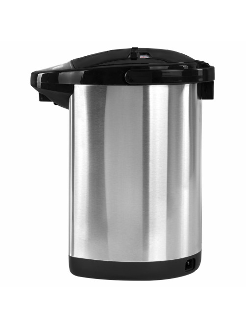 Термопот SONNEN TP-50, 5 л, 900 Вт, 1 температурный режим, 3 режима подачи воды, сталь, белый/серебро, 456711