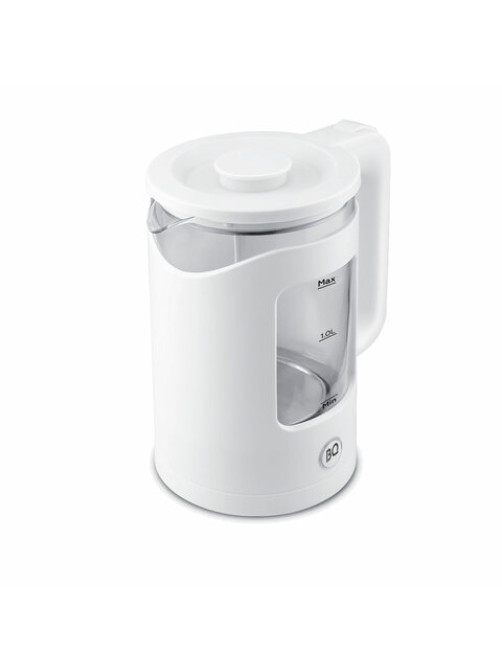 Чайник BQ (БИ-КЬЮ) KT2000G, 1,5 л, 1500 Вт, закрытый нагревательный элемент, стекло, белый, 86192234