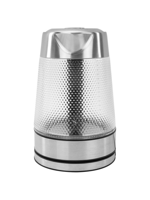 Чайник электрический с терморегулятором SONNEN KT-1809D, 1,8 л, 2200 Вт, 5 цветов подсветки, 5 температур, стекло текстура ромб, 455141