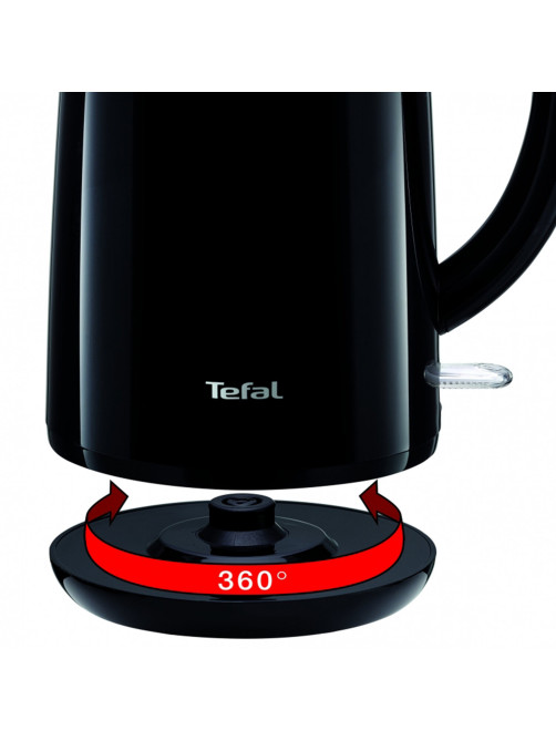 Чайник TEFAL KO260830, 1,7 л, 2150 Вт, закрытый нагревательный элемент, двойные стенки, пластик, черный, 7211002465