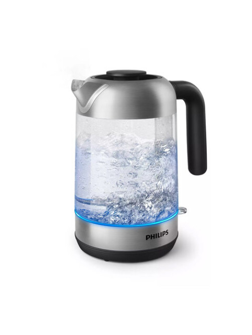 Чайник PHILIPS HD9339/80, 1,7 л, 2200 Вт, закрытый нагревательный элемент, стекло, серебристый