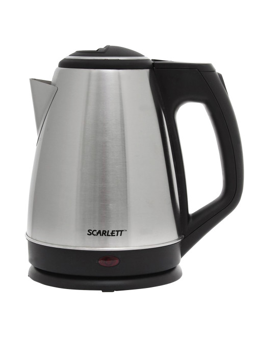 Чайник SCARLETT SC-EK21S25, 1,5 л, 1350 Вт, закрытый нагревательный элемент, сталь