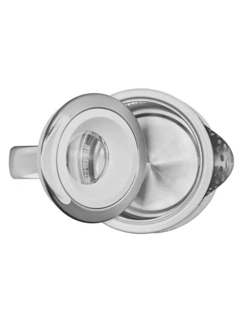 Чайник POLARIS PWK 1715 CGL, 1,7 л, 1850-2200 Вт, закрытый нагревательный элемент, стекло, белый, 54125, PWK 1715 CGL w