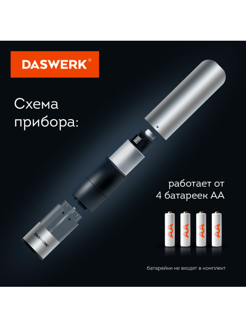 Мельница для специй, НАБОР 2 штуки, электрические, с подсветкой, PM-2, DASWERK (ДАСВЕРК), 456620