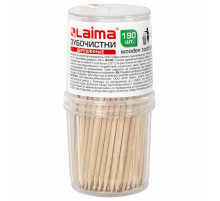 Зубочистки деревянные LAIMA, КОМПЛЕКТ 190 штук, в диспенсере, 604770