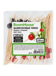 Шпажки-пики для канапе бамбуковые форма 