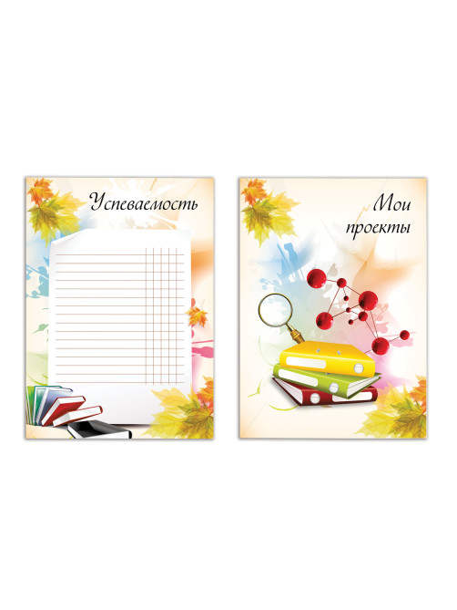 Листы-вкладыши для портфолио ШКОЛЬНИКА, 30 разделов, 32 листа, 