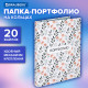 Папка-портфолио универсальная, 4 кольца, 20 файлов, 7БЦ матовая, BRAUBERG 