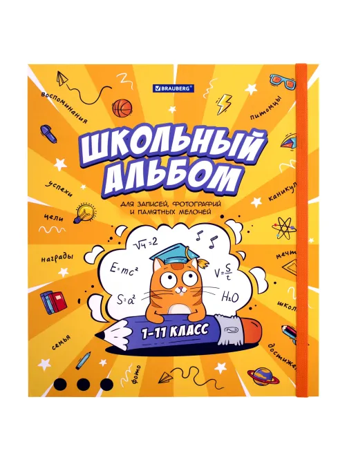 Папка-портфолио школьника, А4, ШКОЛЬНЫЙ АЛЬБОМ, 10 вкладышей, магнитный клапан 7БЦ, BRAUBERG, 115242