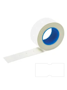 Этикет-лента 21х12 мм прямоугольная, белая, КОМПЛЕКТ 5 рулонов по 600 шт., BRAUBERG, 114207