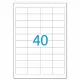 Этикетка самоклеящаяся 48,5х25,4 мм, 40 этикеток, белая, 70 г/м2, 50 листов, LOMOND, 2100195