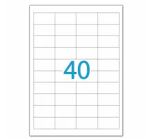 Этикетка самоклеящаяся 48,5х25,4 мм, 40 этикеток, белая, 70 г/м2, 50 листов, LOMOND, 2100195