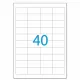 Этикетка самоклеящаяся 48,5х25,4 мм, 40 этикеток, белая, 70 г/м2, 50 листов, LOMOND, 2100195