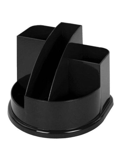 Подставка-органайзер BRAUBERG STYLE, 5 отделений, 132х122х108 мм, черная, 238096