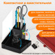 Подставка-органайзер BRAUBERG OFFICE STYLE, 4 отделения, 115х122х111 мм, черная, 238097