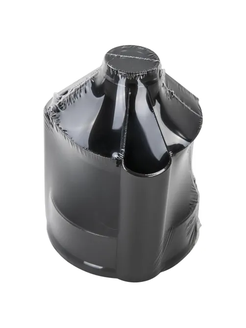 Подставка-органайзер BRAUBERG MINI, 10 отделений, вращающаяся, 107х107х130 мм, черная, 238094