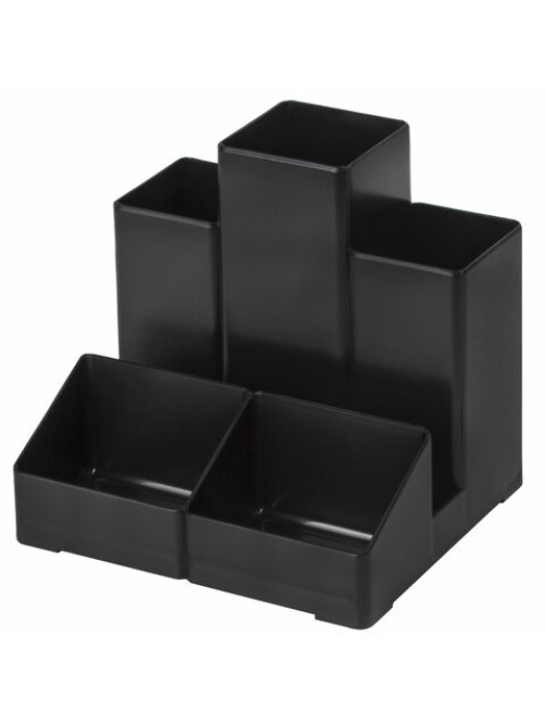 Подставка-органайзер BRAUBERG-CONTRACT, 109х95х101,5 мм, 5 отделений, черная, 230893