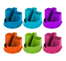 Подставка-органайзер BRAUBERG STYLE COLOR, 5 отделений, 132х122х108 мм, ассорти, 238095