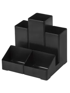 Подставка-органайзер BRAUBERG-CONTRACT, 109х95х101,5 мм, 5 отделений, черная, 230893