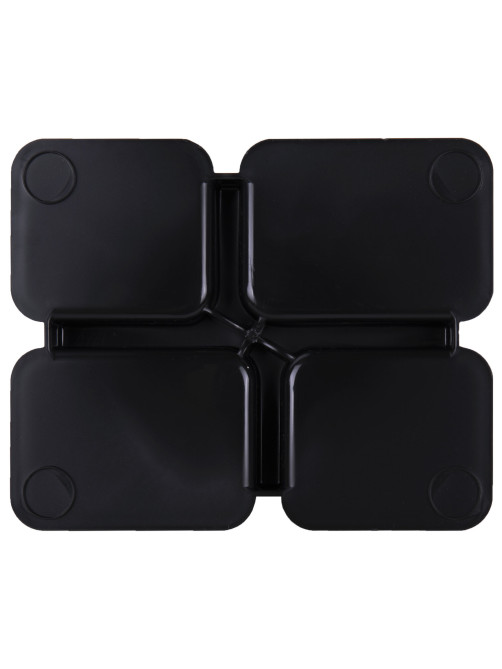 Подставка-органайзер BRAUBERG COMPACT, 4 отделения, 92х114х102 мм, черная, 238102